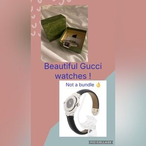 Gucci Silver and Black Timepiece